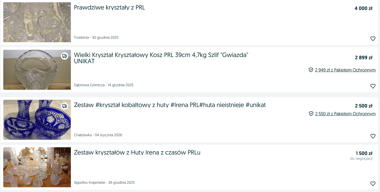 Takich kryształów z PRL poszukują kolekcjonerzy. Lepiej sprawdź szafki i strych, są warte majątek