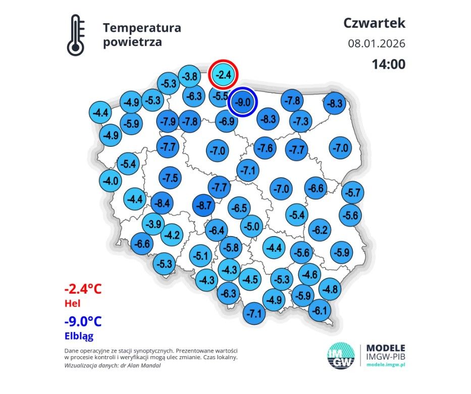 IMGW pilnie ostrzega mieszkańców tych województw. Nadciąga siarczysty mróz