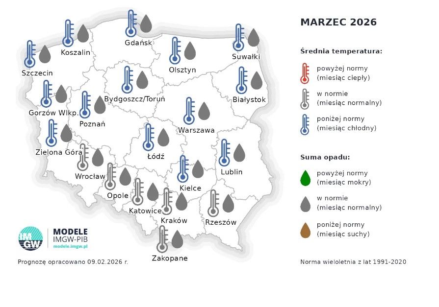 Są już prognozy IMGW na marzec. Pogoda może mocno zdziwić Polaków
