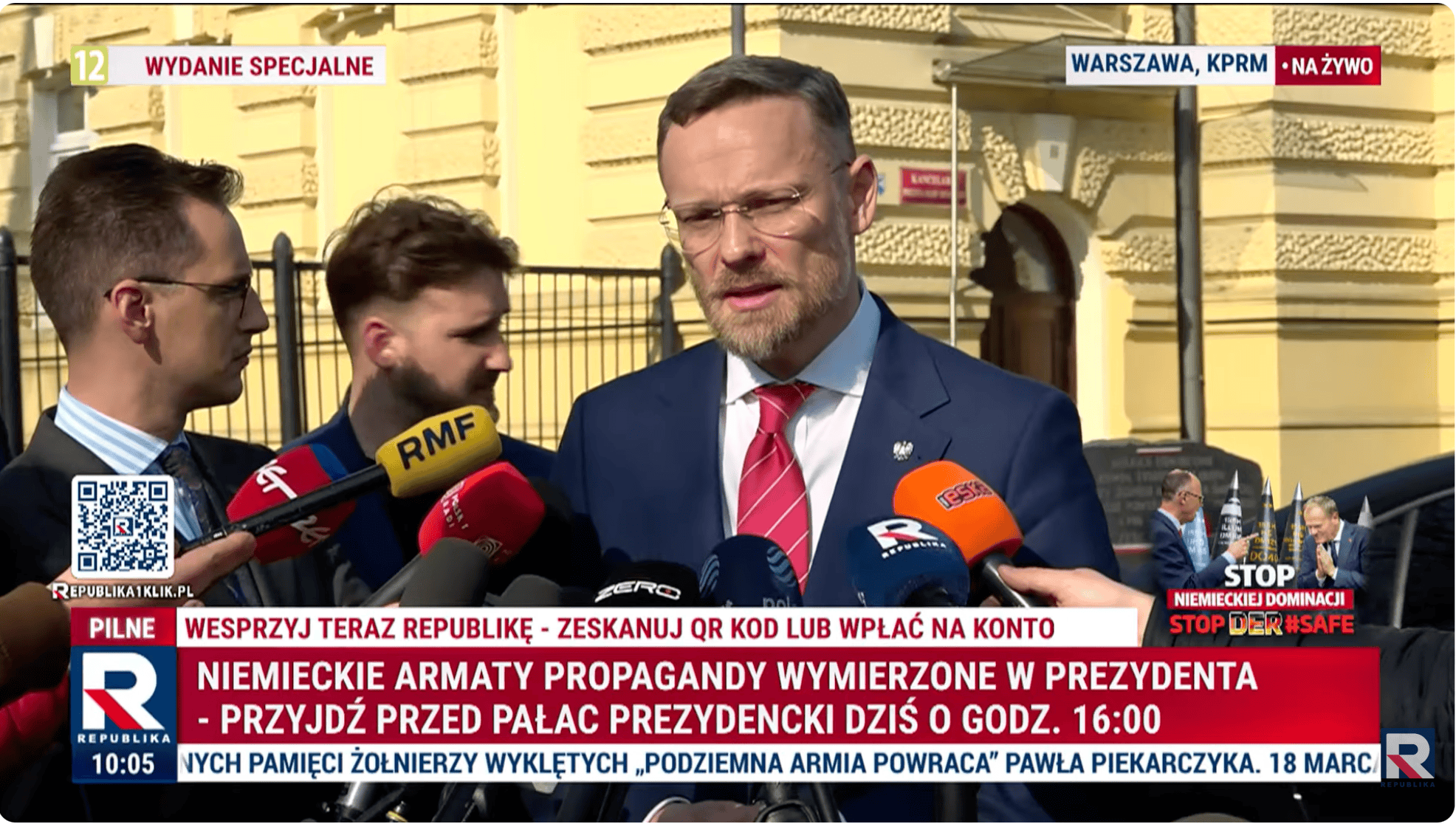 "Der Safe" kaputt. 9 najbardziej kuriozalnych pasków TV Republiki o wecie prezydenta