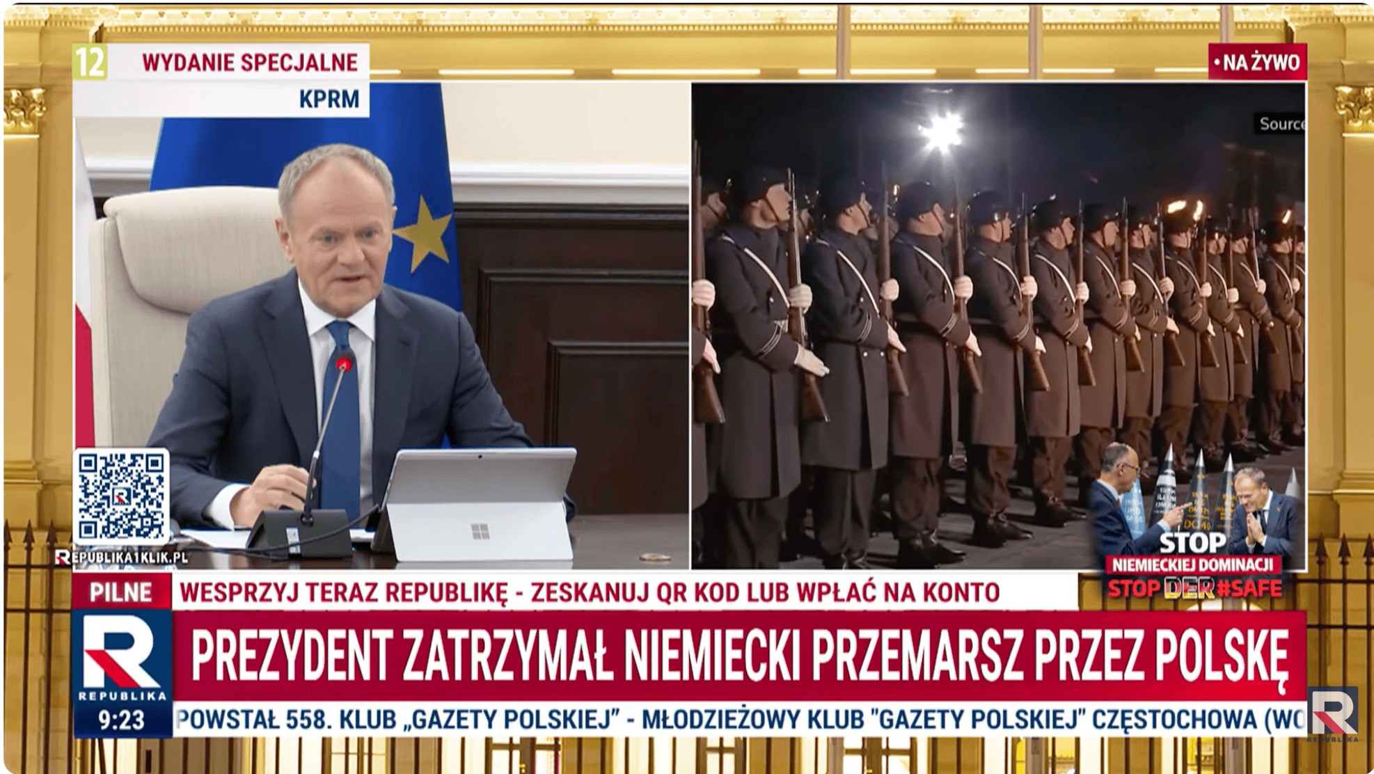 "Der Safe" kaputt. 9 najbardziej kuriozalnych pasków TV Republiki o wecie prezydenta