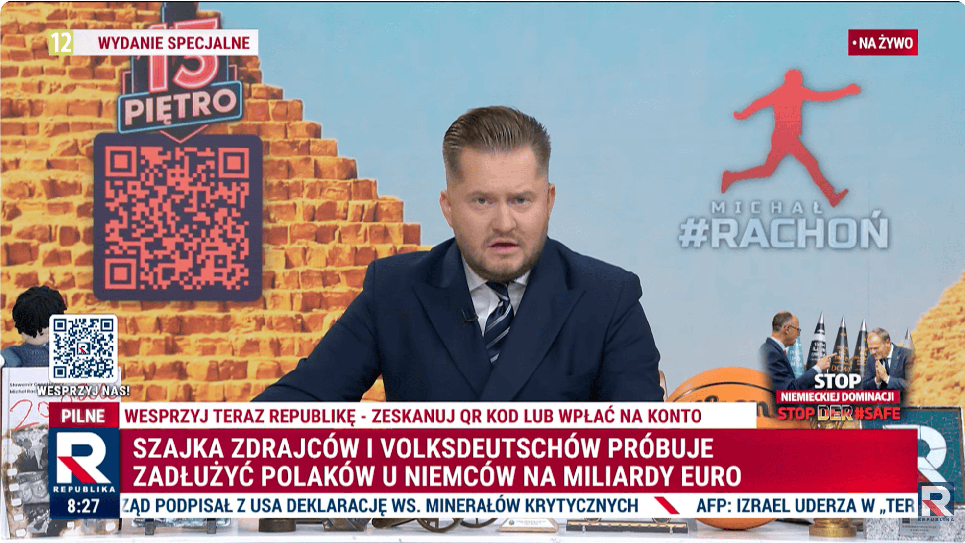 "Der Safe" kaputt. 9 najbardziej kuriozalnych pasków TV Republiki o wecie prezydenta