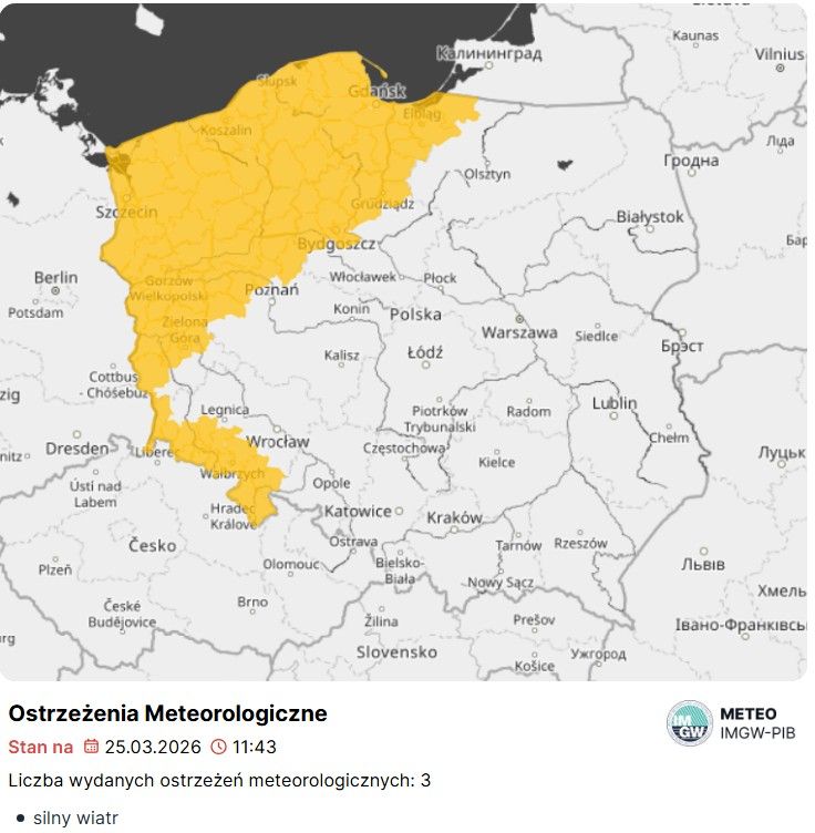 IMGW rozsyła alerty. Niebezpiecznie w aż 7 województwach
