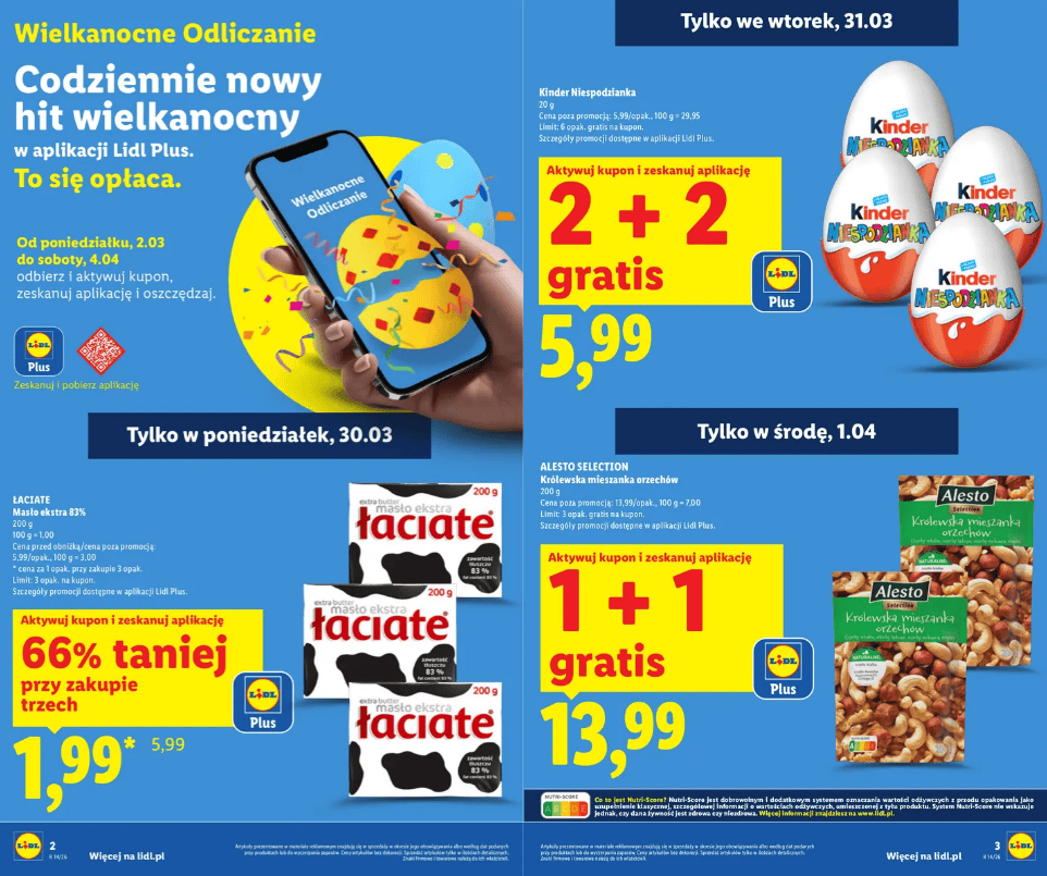 Promocyjne szaleństwo w Lidlu na Wielkanoc. Klienci wypchają koszyki, "2+2 gratis" to początek