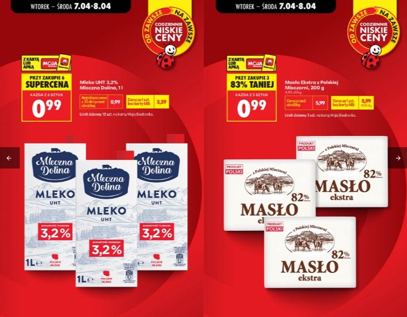 Masło niemal za darmo i oferty "2+1" to dopiero początek. Biedronka odpaliła petardę po świętach