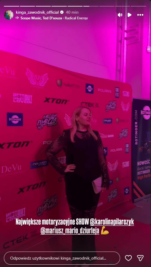 Kinga Zawodnik w obcisłej kreacji pokazała smukłe kształty. Jak modelka