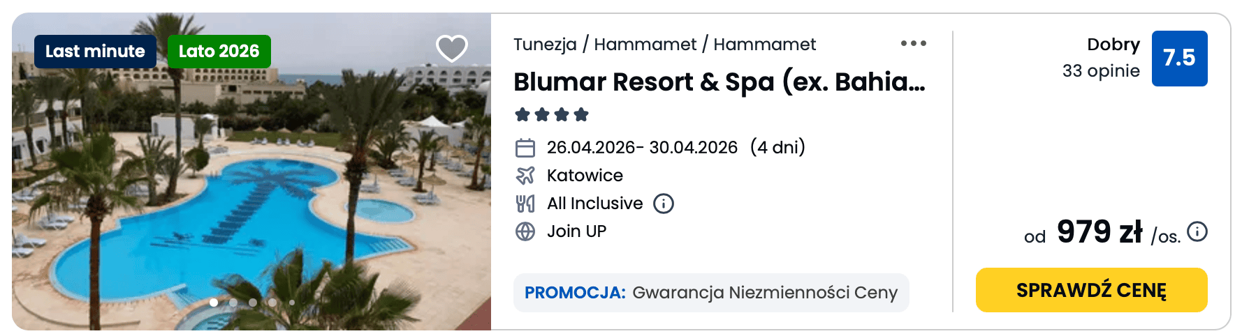 Wakacje all inclusive za mniej niż 1000 zł w 2026. Wychodzi taniej niż nad polskim morzem. Pogoda gwarantowana