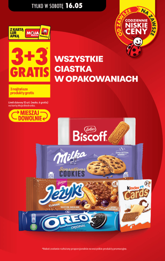 Tylko w sobotę w Biedronce. Można nałapać tyle gratisów w koszyku, że aż wprowadzono limity