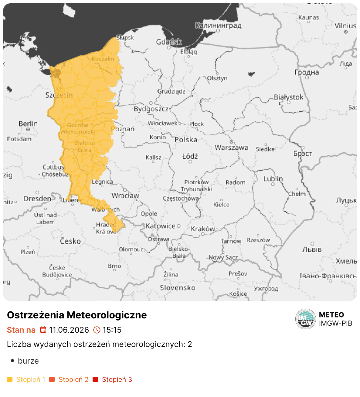 Nadciąga załamanie pogody. IMGW bije na alarm, pojawią się grad i burze