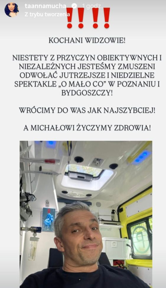 Wszystko odwołane, Mucha załamana. Pokazała zdjęcie z karetki