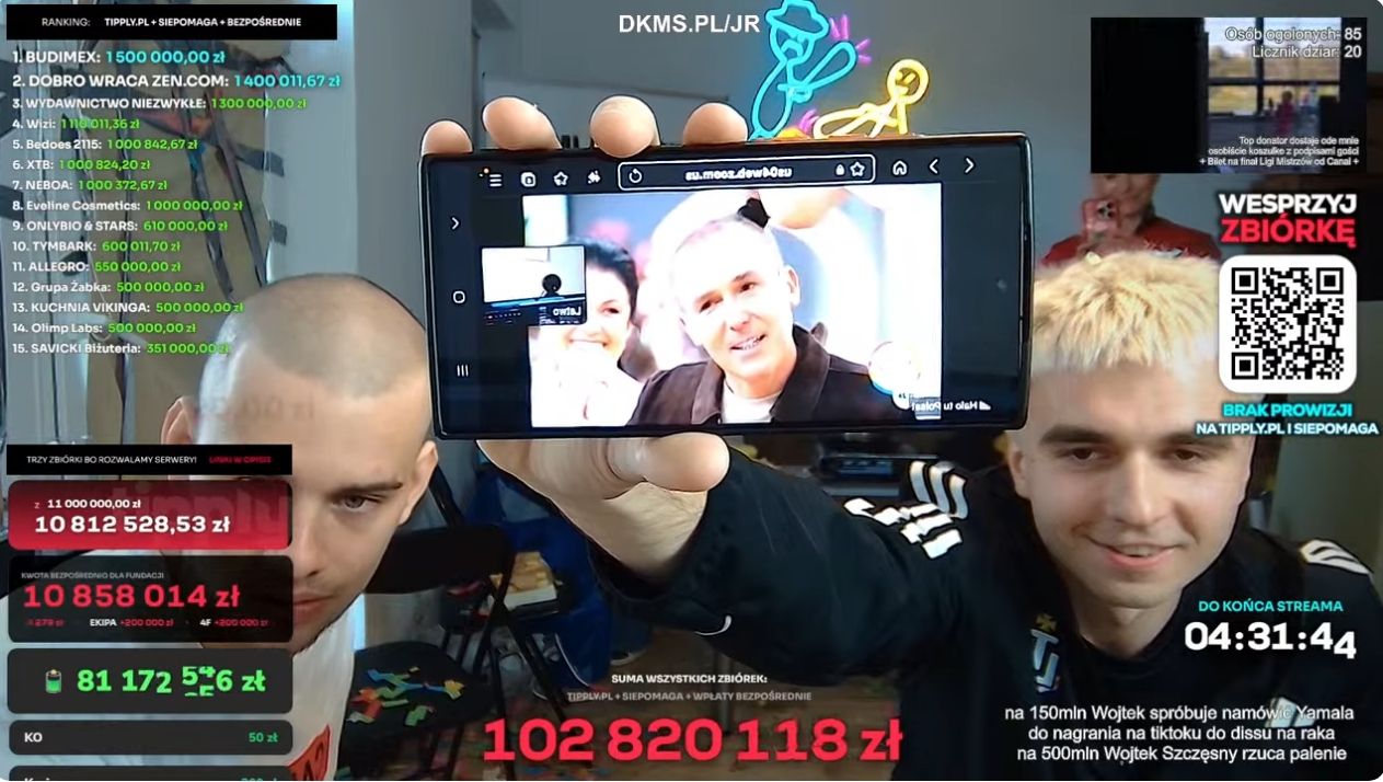 Kurzajewski ogolony na zero w trakcie programu na żywo. Wzruszona Cichopek nie mogła ukryć łez