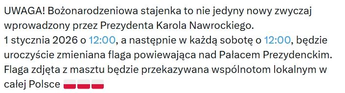 Zacznie się 1 stycznia o 12:00. Szef Gabinetu potwierdził decyzję Karola Nawrockiego