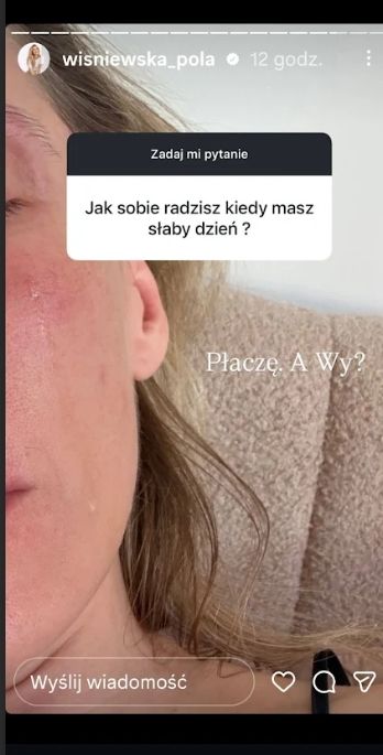 Pola Wiśniewska cała we łzach. Jedno zdjęcia znaczy więcej niż 1000 słów