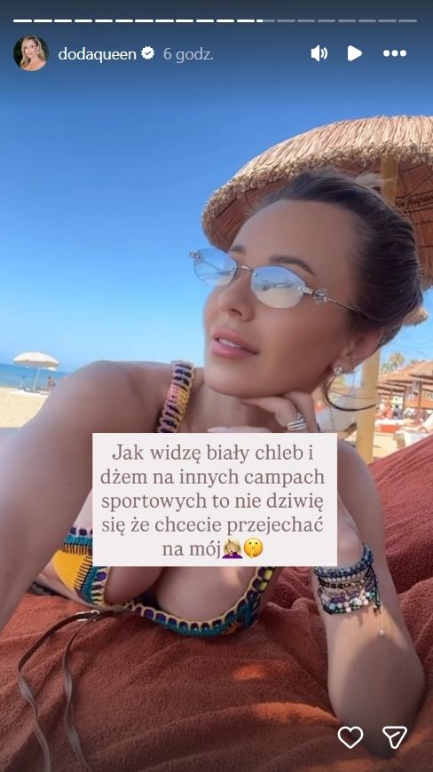 Doda pręży się na plaży i chwali sukcesem. Mało zostawiła wyobraźni
