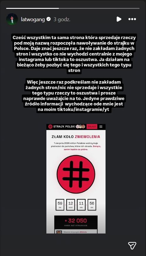 Pilne oświadczenie Łatwoganga. Niepojęte, czego dopuścili się ludzie. W tle protest i oszustwo