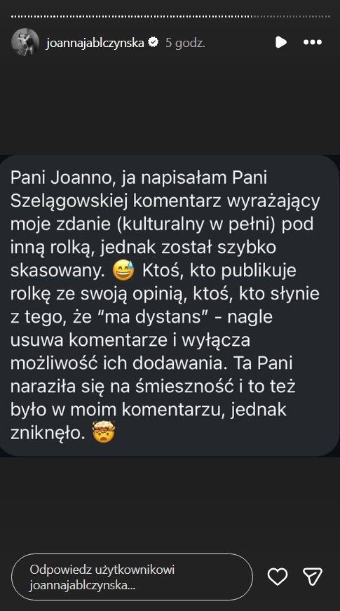 Joanna Jabłczyńska pokazała screeny. Jest zupełnie inaczej niż wszyscy myśleli 