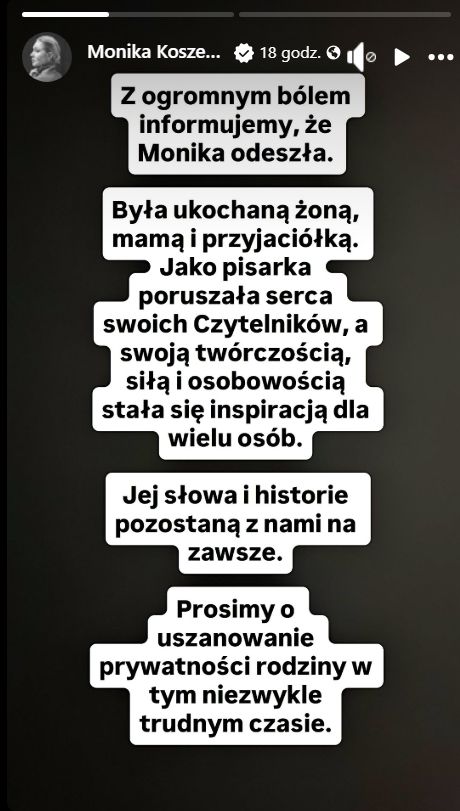Nie żyje Monika Koszewska. Za chwilę premiera jej książki
