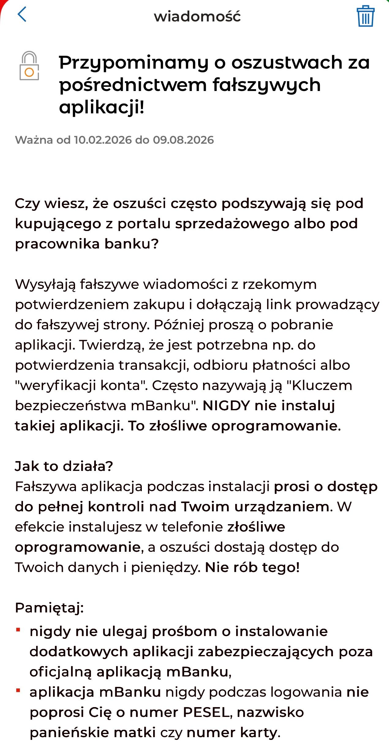 Bank wydał pilne ostrzeżenie. Chodzi o Twoje pieniądze i dostęp do konta