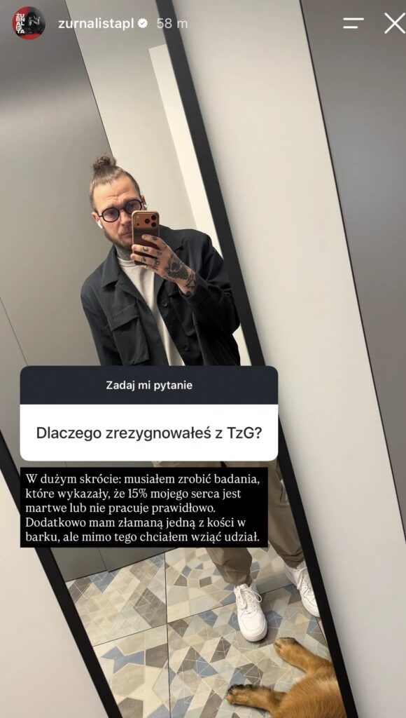 "Serce nie pracuje prawidłowo". Przeszedł badania. Musiał zrezygnować z "TzG". Właśnie przekazał