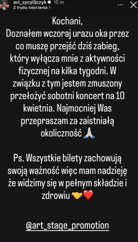 Uwielbiany muzyk odwołał wszystkie koncerty. Oto, jaki podał powód