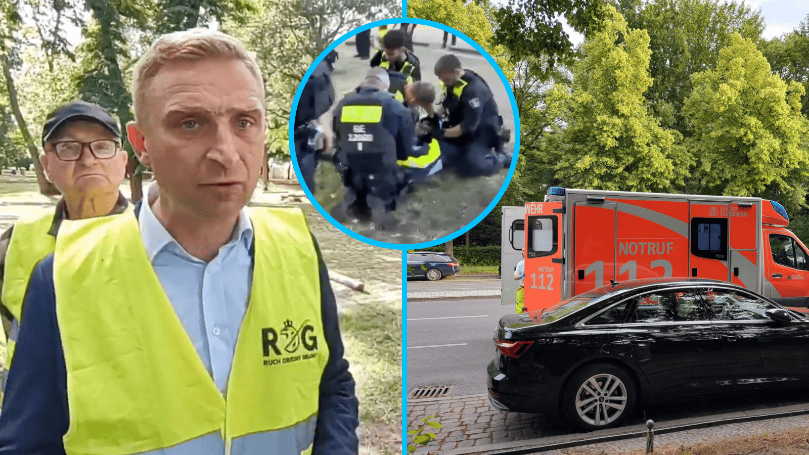Córka Roberta Bąkiewicza: "tata w ciężkim stanie". Wcześniej został skuty kajdankami