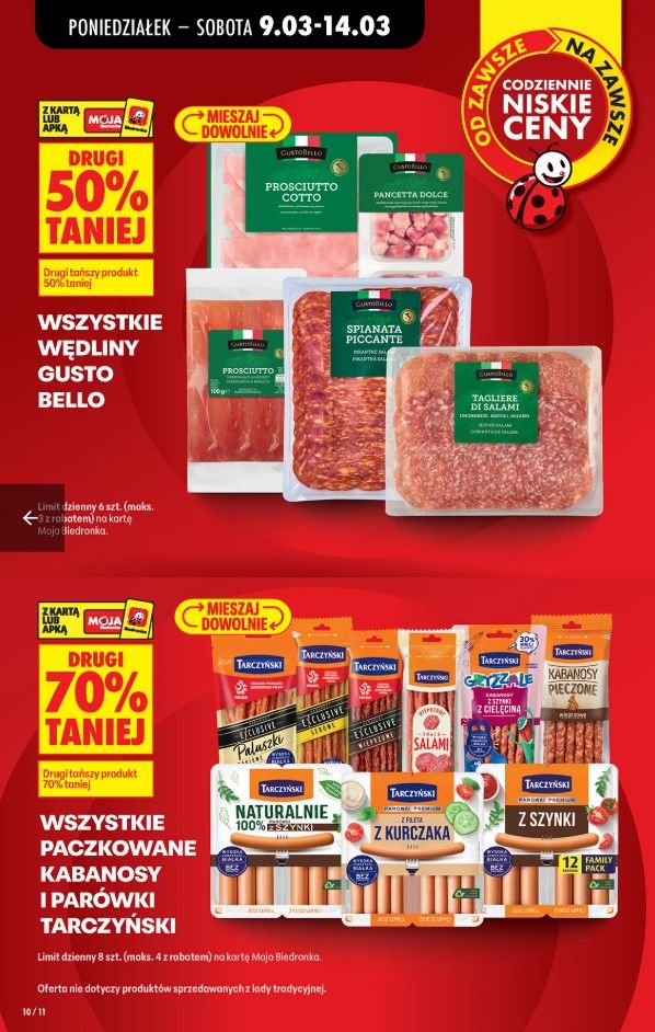 Od poniedziałku w Biedronce za 1 zł. "5+5 gratis" i tańsze mięso. Klienci będą brać po kilka sztuk