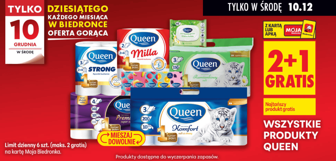 Biedronka zaszalała przed świętami. Olej, mleko i mąka za grosze, a do tego "2+1 gratis"