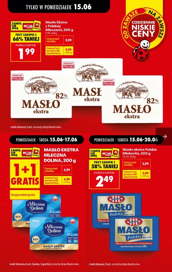 W Biedronce zaczęło się po weekendzie. Półki uginają się od hitów promocyjnych, "3+3 gratis" to początek