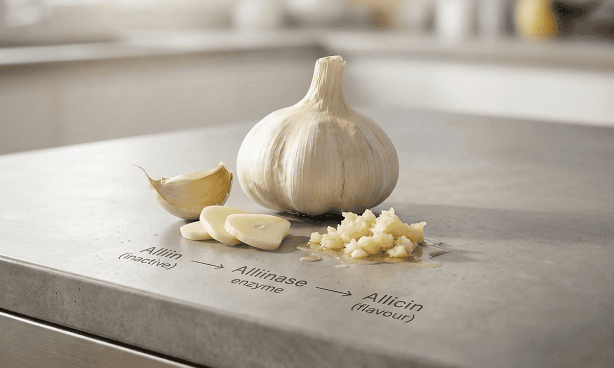 Dlaczego czosnek „gryzie” albo jest łagodny? Wszystko zależy od cięcia