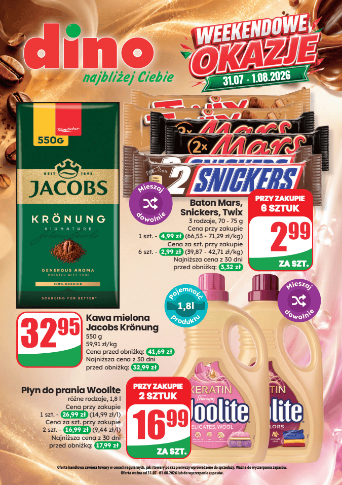 Wielkie promocje w Dino już w ten weekend. Kawa i nie tylko nawet 50% taniej, a do tego oferty 1+1 i 2+2