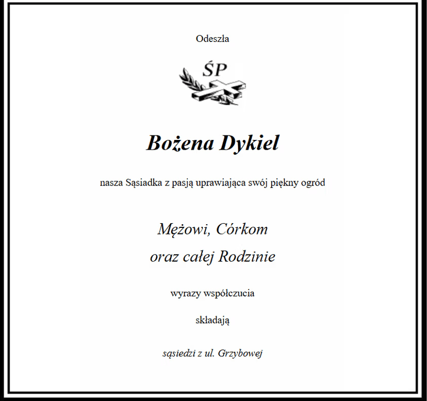 W sieci pojawił się nekrolog Bożeny Dykiel. Treść porusza do łez