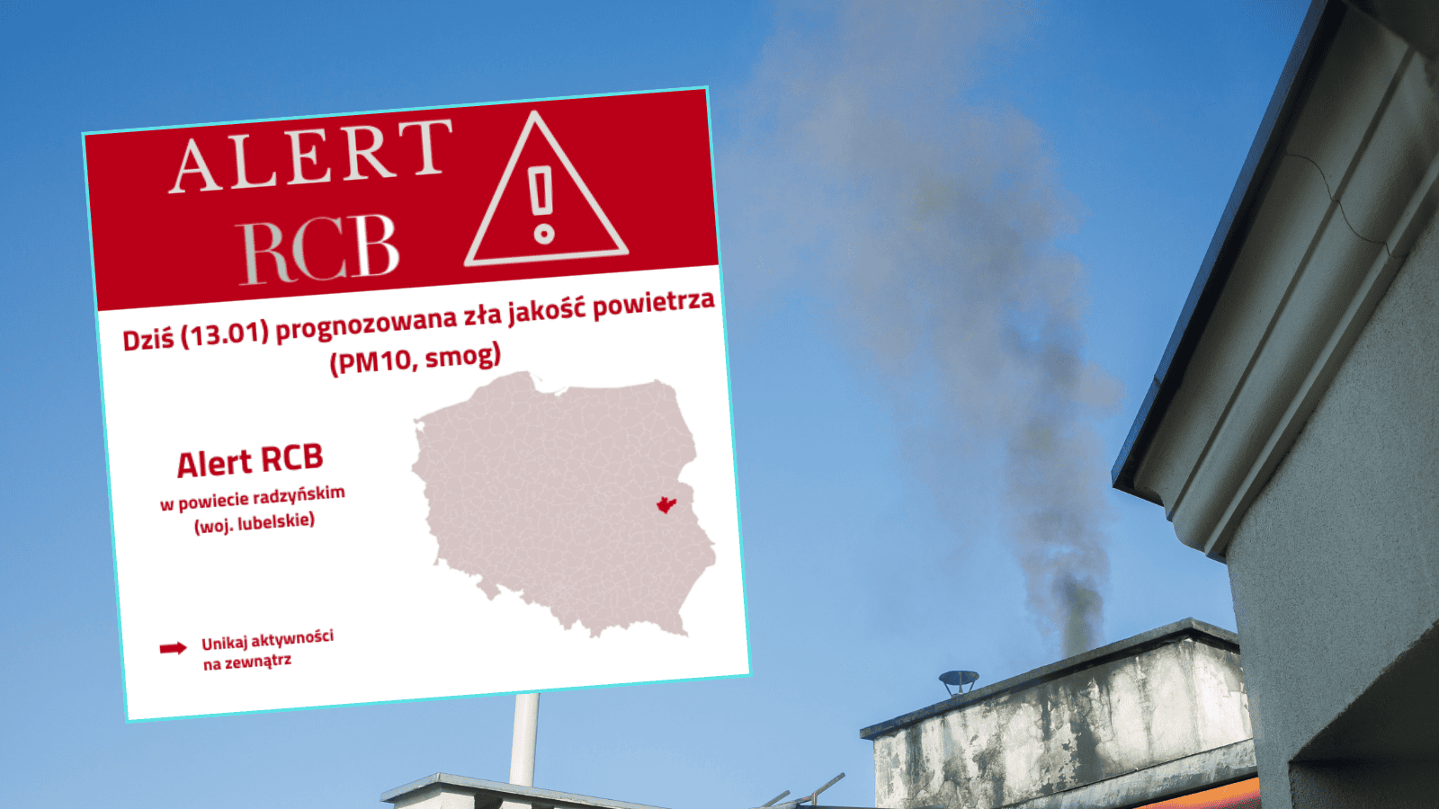 Nadano pilny alert RCB. Krytyczna jakość powietrza w jednym powiecie