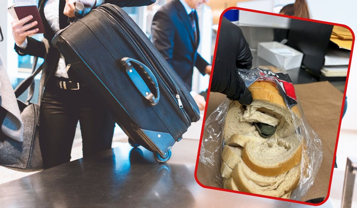 bochen chleba w bagażu