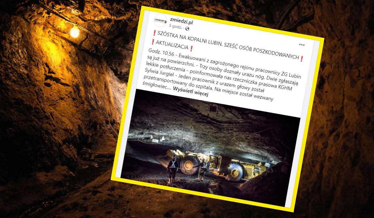 Wstrząs w kopalni Lubin