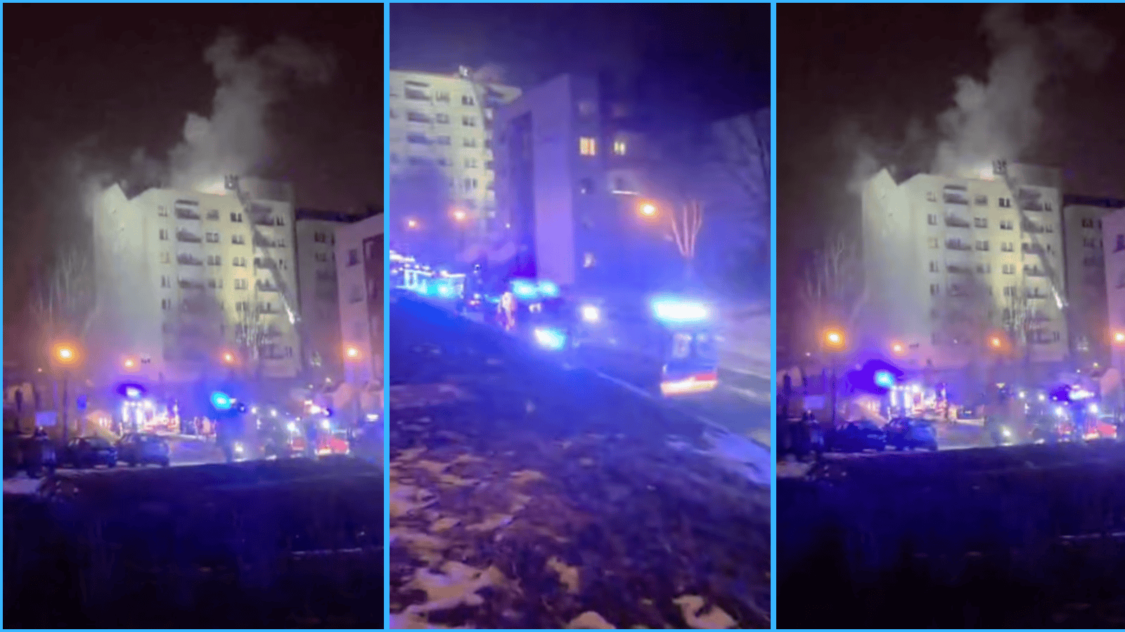 Dramatyczny pożar bloku. Mężczyzna nie żyje, dzieci pilnie przewiezione do szpitala