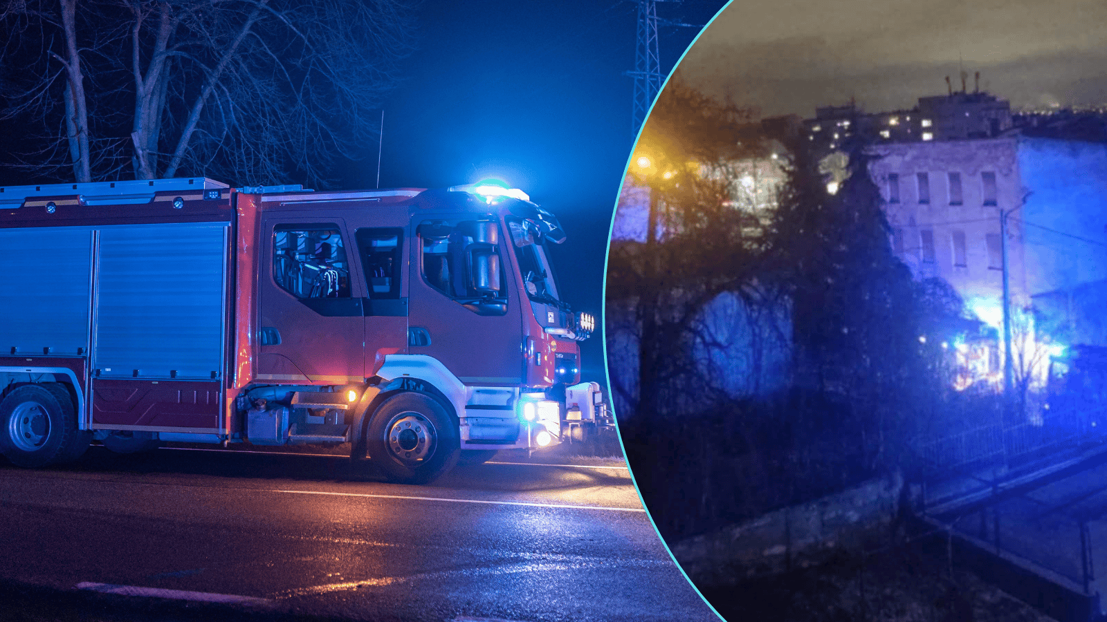 Pożar kamienicy w Będzinie. Ogień odciął im drogę ucieczki, ludzie utknęli na balkonie