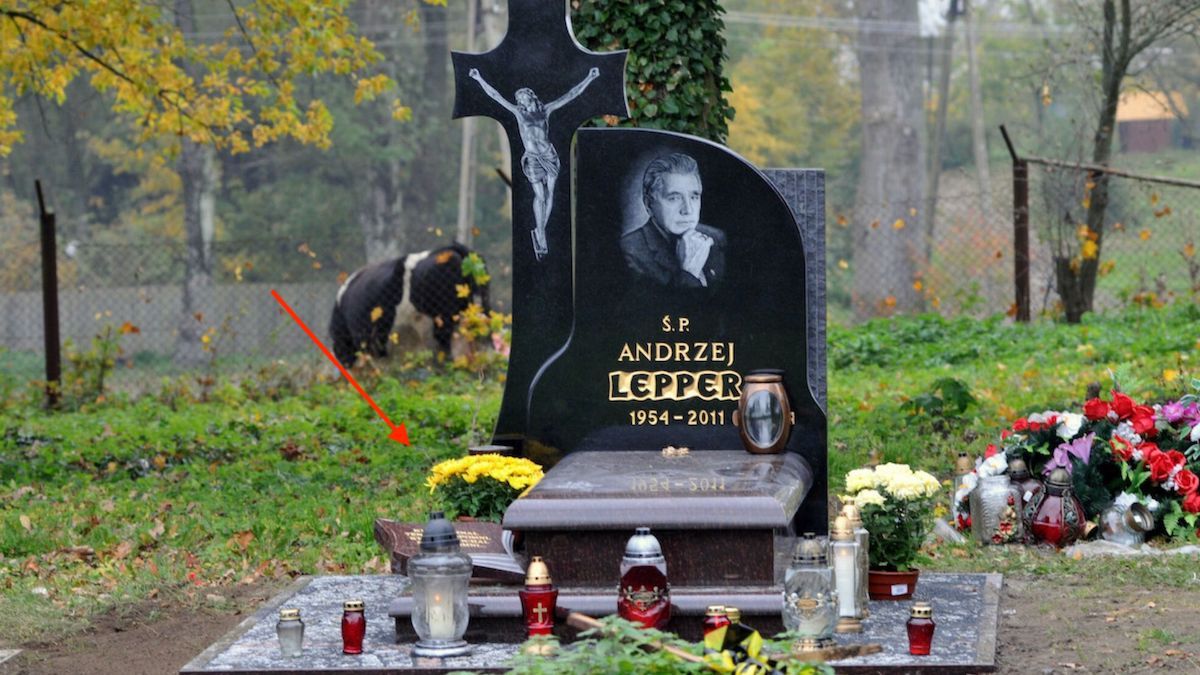 grób Andrzeja Leppera