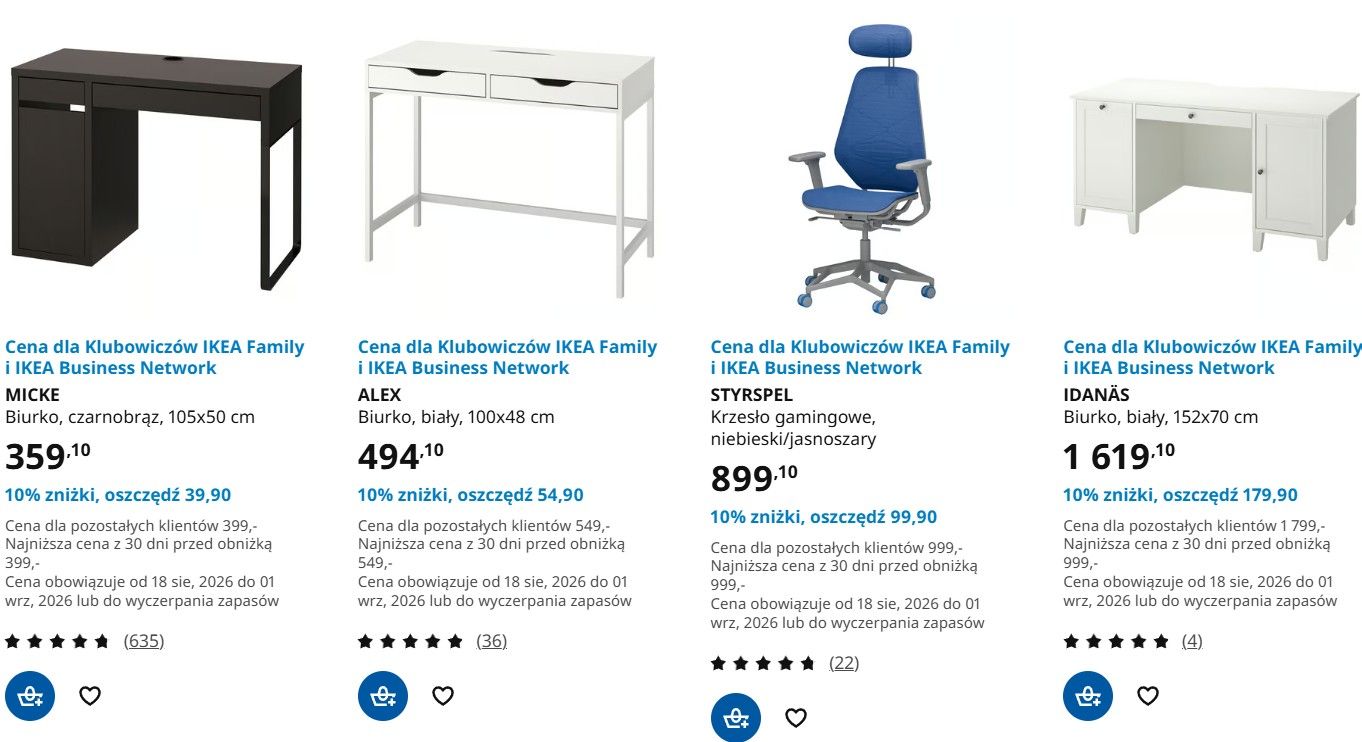 IKEA obniża ceny przed 1 września. 10 proc. rabatu na ważną kategorię