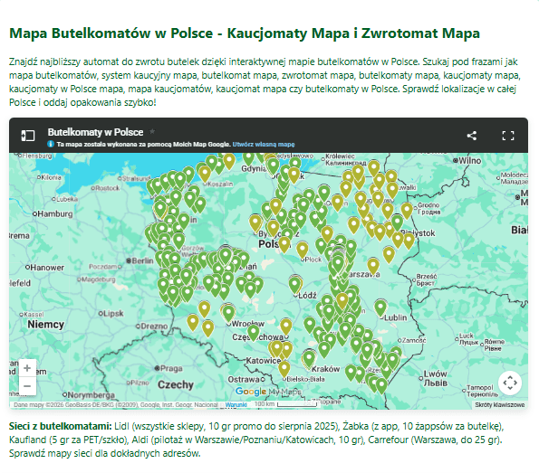 Gdzie jest najbliższy butelkomat? Koniec ze zgadywaniem, to narzędzie ułatwi życie tysiącom Polaków