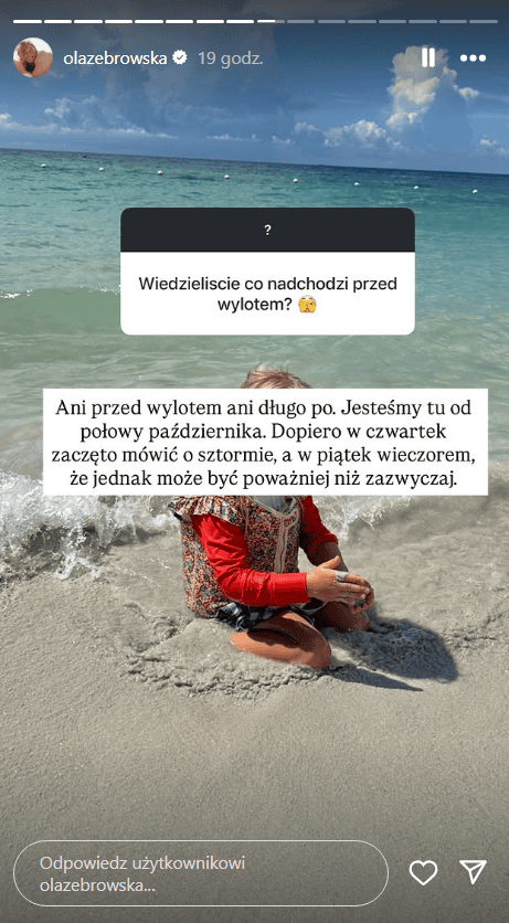 Ola Żebrowska w centrum kataklizmu. Zaczyna się armagedon. Są zdjęcia