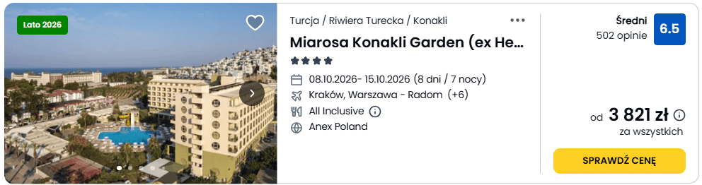 To tam Polacy lecą po sezonie wakacyjnym. Teraz urlop w raju all inclusive jeszcze taniej