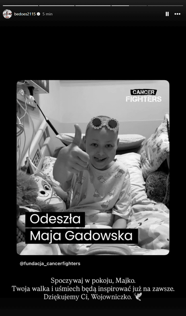 Bedoes pożegnał Maję Gadowską. Padły wzruszające słowa