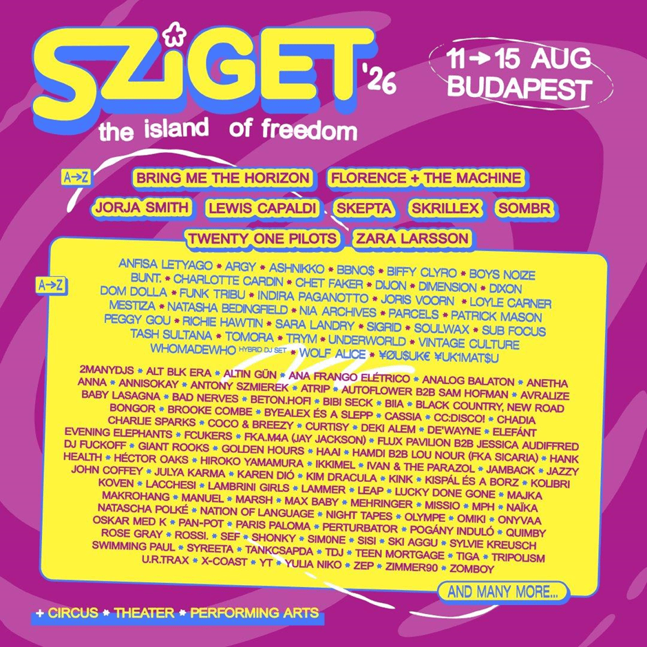 Sziget Festival 2026: Zara Larsson, Florence + The Machine! Czyli Budapeszt jako absolutny must-have muzycznego kalendarza