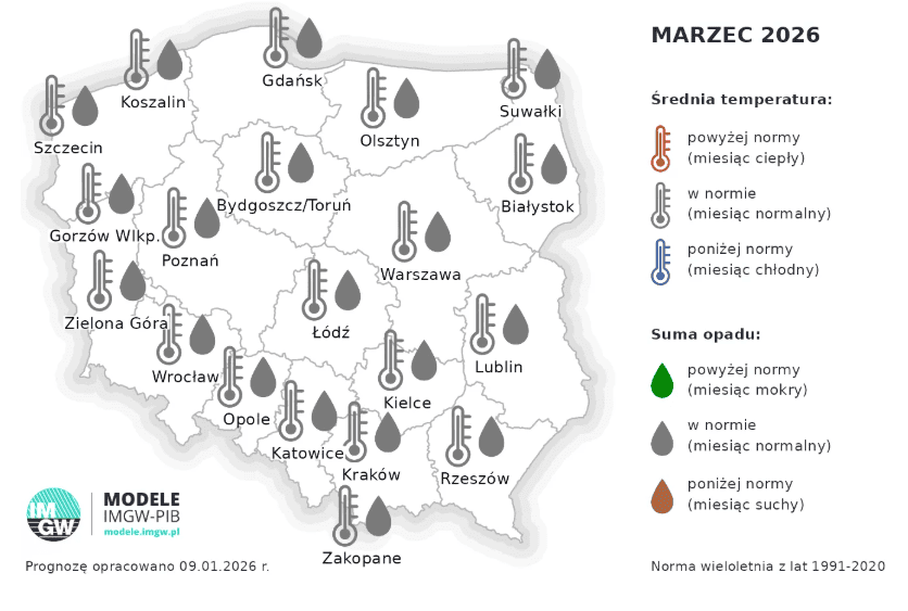 Taka będzie wiosna 2026. Temperatury powyżej normy w tych regionach Polski