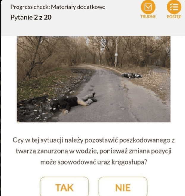 To pytanie z egzaminu na prawo jazdy to hit. Śmieją się z niego medycy