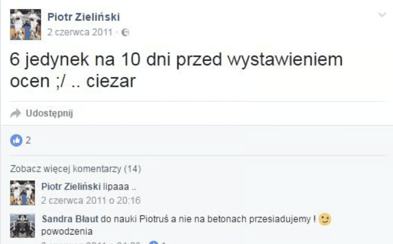 Piotr Zieliński, jakiego nie znacie. Zaskakujące wpisy z przeszłości ujrzały światło dzienne