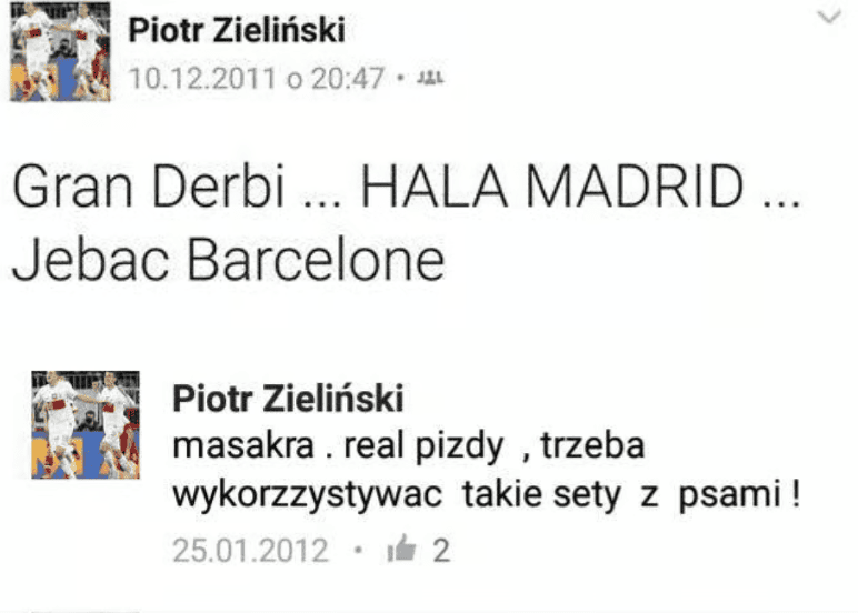 Piotr Zieliński, jakiego nie znacie. Zaskakujące wpisy z przeszłości ujrzały światło dzienne