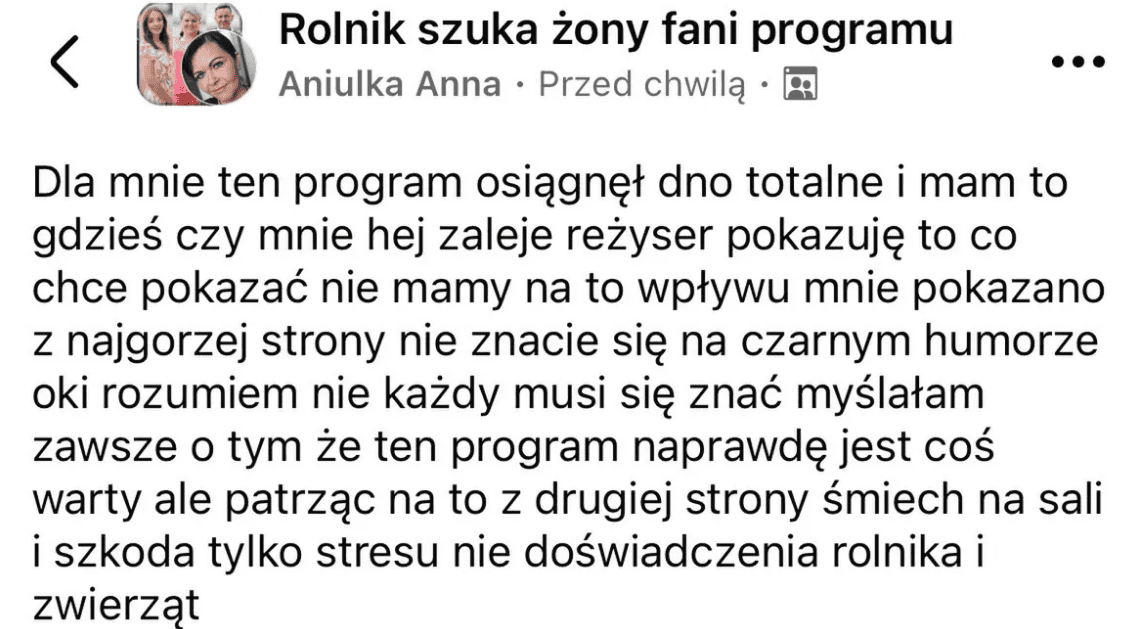 komentarz Rolnik szuka żony