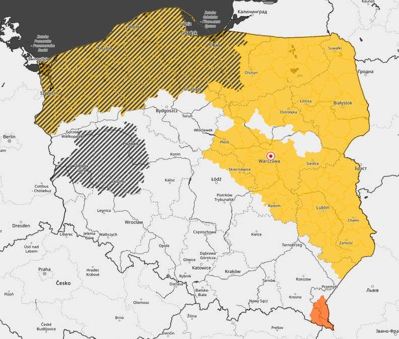 IMGW wydało alerty I. i II. stopnia. W Polskę uderzy groźne zjawisko