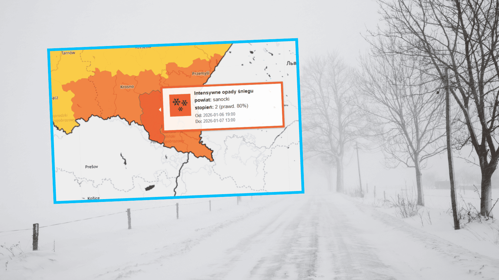 Pomarańczowe alerty. Nad Polskę sunie kolejna śnieżyca